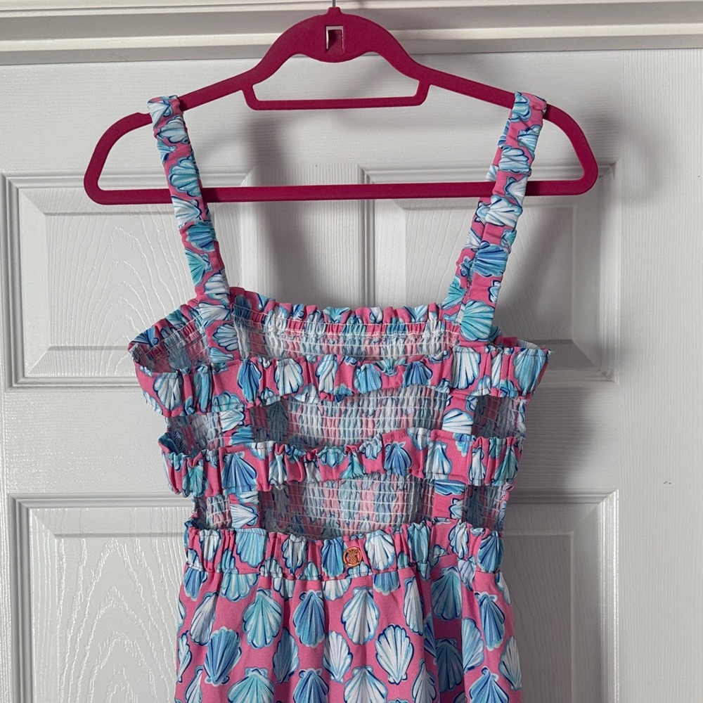 Simply Southern Blue and Pink Seashell Dress - Picture 2 of 4